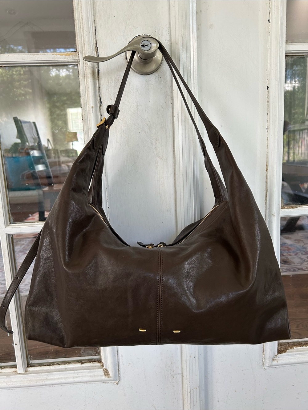 Fabrique Aura Slouchy LARGE Hobo Bag - Chocolate Brown Vegetable-Tanned Leather
